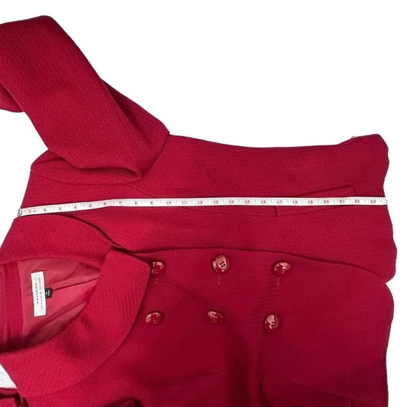 Tahari Women's Red Button Front Suit Jacket Size 14 - Picture 7 of 10